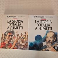 2 volumi la storia d'Italia a fumetti il messagger