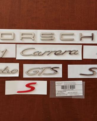 Scritte PORSCHE 911 Carrera 718 Boxster Cayman GTS