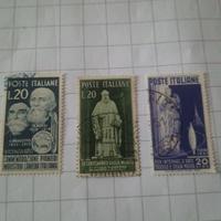 tre francobolli 1950/51