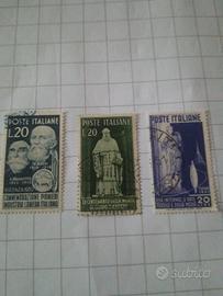 tre francobolli 1950/51