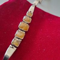 bracciale in argento e onice giallo