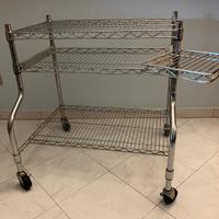 Carrello in acciaio porta PC