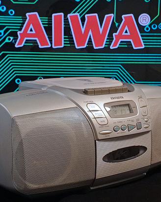 AIWA STEREO Radio CD Cassette Boombox PORTATILE