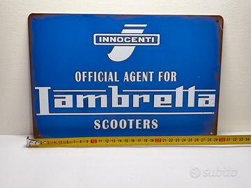 Poster Targa in metallo Lambretta 20x30cm