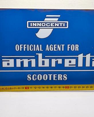 Poster Targa in metallo Lambretta 20x30cm