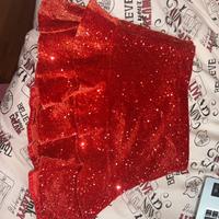 Gonna con paillette rossa