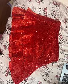 Gonna con paillette rossa