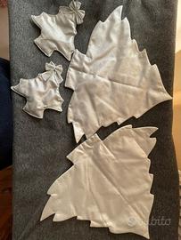 Alberi di Natale in stoffa color argento