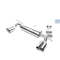 SILENZIATORE DI SCARICO DOPPIA USCITA IN INOX PER 