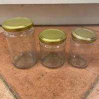 Vasetti in vetro 276 pz. con coperchio 3 misure