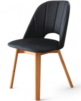 Sedia imbottita su gambe in rovere K4