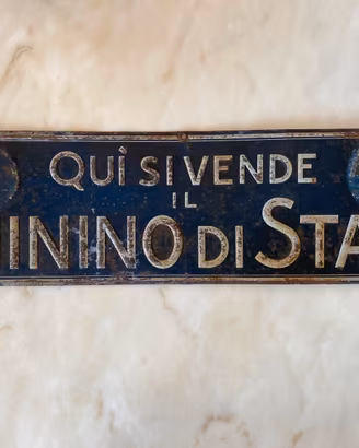 Insegna epoca cartello tabacchi-chinino di stato