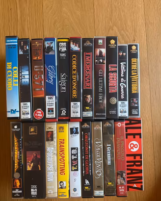 Lotto 21 VHS originali film anni 80 90 blocco