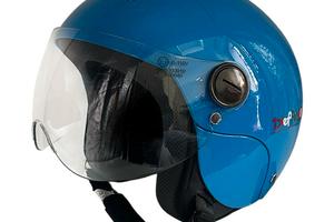 CASCO DIEFFE BABY VISIERA ELICOTTERO BLU LUCIDO