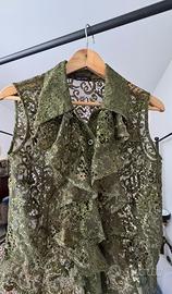 Camicia smanicata in pizzo Mariella Burani