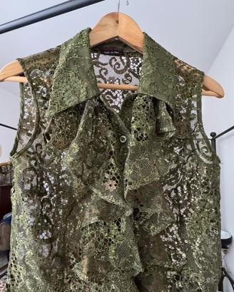 Camicia smanicata in pizzo Mariella Burani