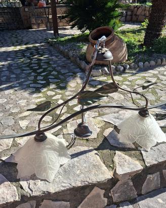Lampadario in rame