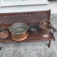 vasi, pentole, tegami , ecc in rame antico
