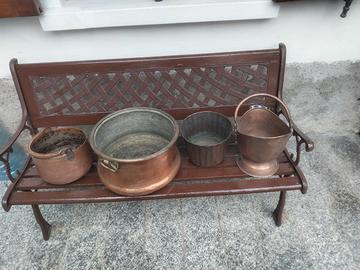 vasi, pentole, tegami , ecc in rame antico