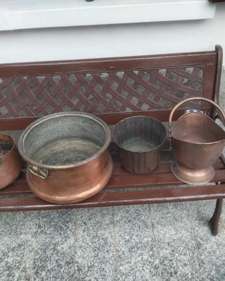 vasi, pentole, tegami , ecc in rame antico