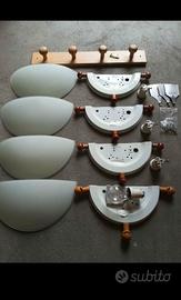 4 APPLIQUE+ ATTACCAPANNI LEGNO