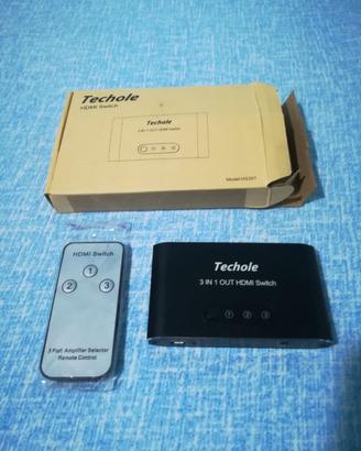 Switch HDMI sdoppiatore 3 In 1 con Telecomando