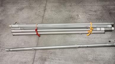Pali in alluminio anodizzato 140cm diametro 40mm e