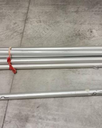 Pali in alluminio anodizzato 140cm diametro 40mm e