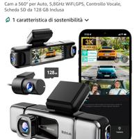 dashcam nuova 4  canali gps wifi controllo vocale