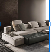 Pouf Yang in tessuto ecru speciale su ruote