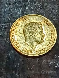 Moneta Oro 3 Ducati 1852 - Ferdinando II di Borbon