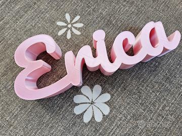 Nomi in 3d da scrivania, colore e misure a scelta