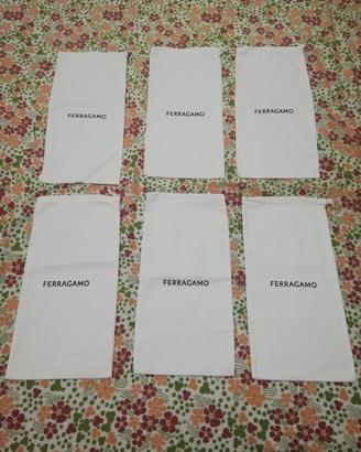 6 Dust Bag Ferragamo Bianca Cotone 100 %