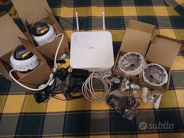 4 NVR 301-04LBW + 2 telecamere UNV 