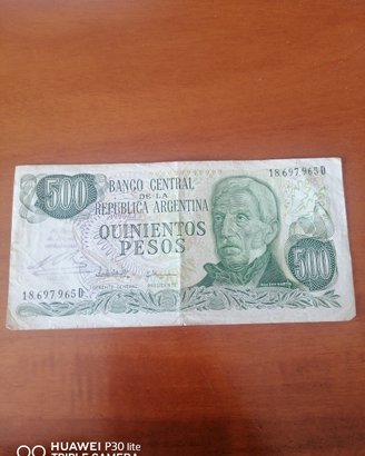 Banconota 500 pesos Maradona