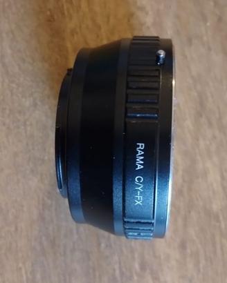 adattatore mirrorless fuji x ottiche contax yashic