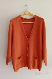 Cardigan vintage Miss Tricot 50% Lana Arancione