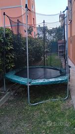 Trampolino elastico  240cm con rete di protezione 