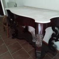 Consolle antica con marmo