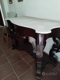 Consolle antica con marmo