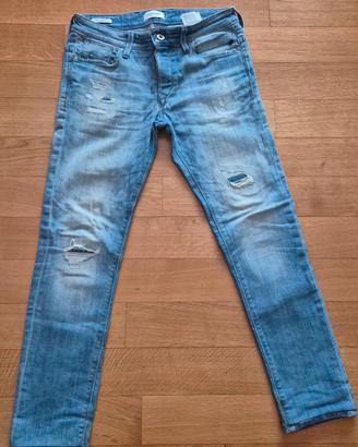 Jeans Jack & Jones 'Glenn' Slim Fit Chiaro-strappi