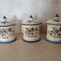 Tris di barattoli da cucina CERAMICA LA CAVA
