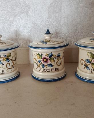 Tris di barattoli da cucina CERAMICA LA CAVA