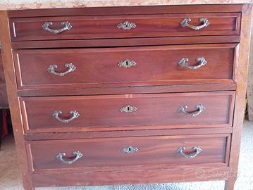 Antiquariato Cassettiera+ 2 sedie 