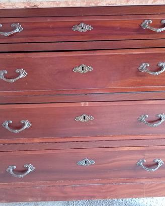 Antiquariato Cassettiera+ 2 sedie 