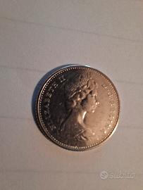 Pound/pence inglesi e 10 cent Canada (5 pezzi)