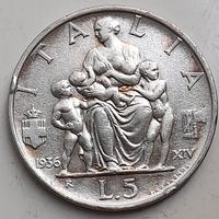 5 lire 1936