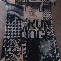 Miniabito in maglia bianco e nero 