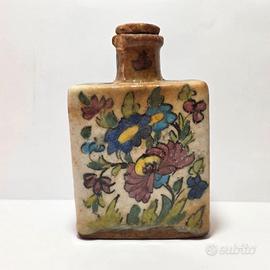 Antica Bottiglia Iznik Qajar Ceramica Smaltata