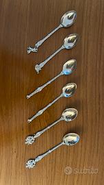 Sei cucchiaini argento